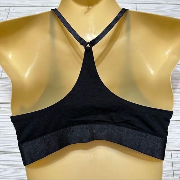 NORDSTROM’S FREE PRESS WIRELESS BLACK SEAMLESS RACERBACK PULLOVER BRALETTE SMALL - Picture 3 of 7